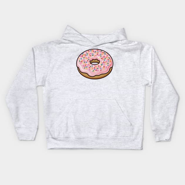 Glazed Doughnut with Sprinkles Illustration Kids Hoodie by AlmightyClaire